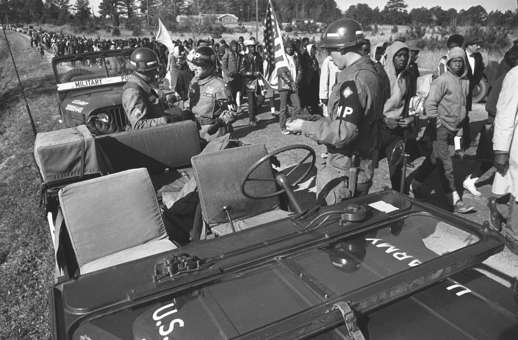 Alabama national guard deployed by president johnson