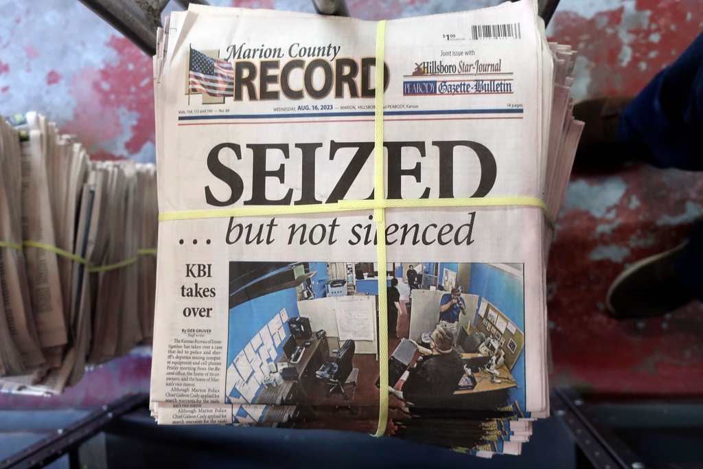 Kan. county agrees to pay  million and apologize over raid on small-town newspaper
